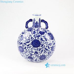 RZNK01 Blue and white Qing Dynasty Qianlong Emperor period reproduction hand paint corn flower porcelain vase