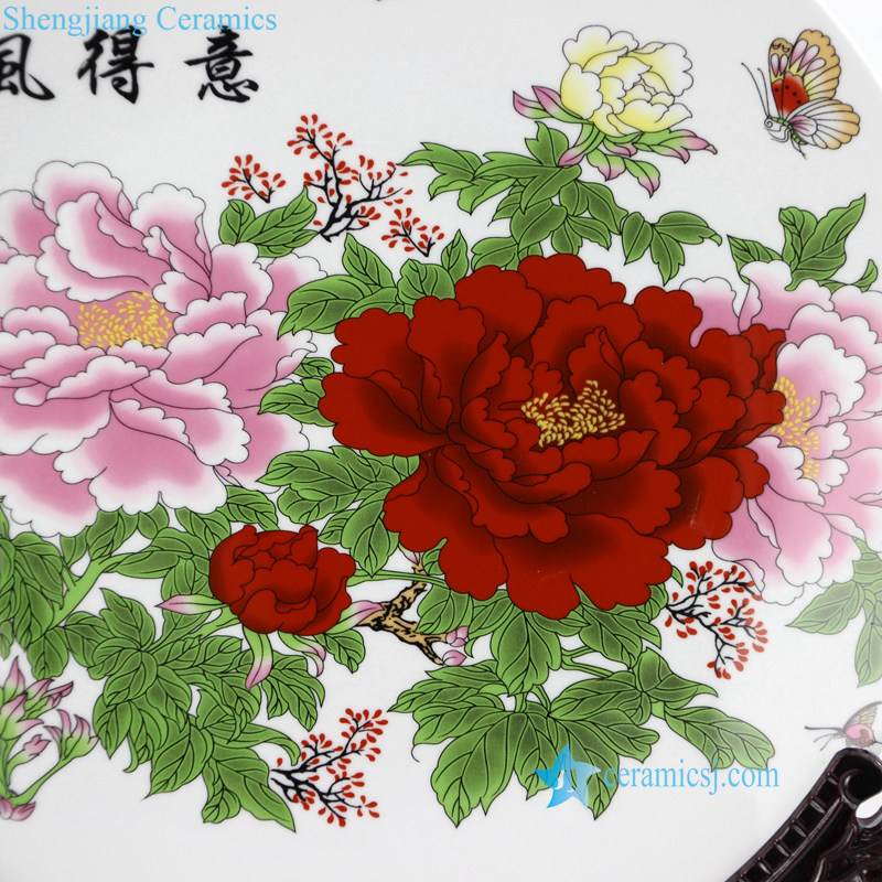 pukoo-002-B/C/D/F   China style exhibition porcelain plate for home decoration