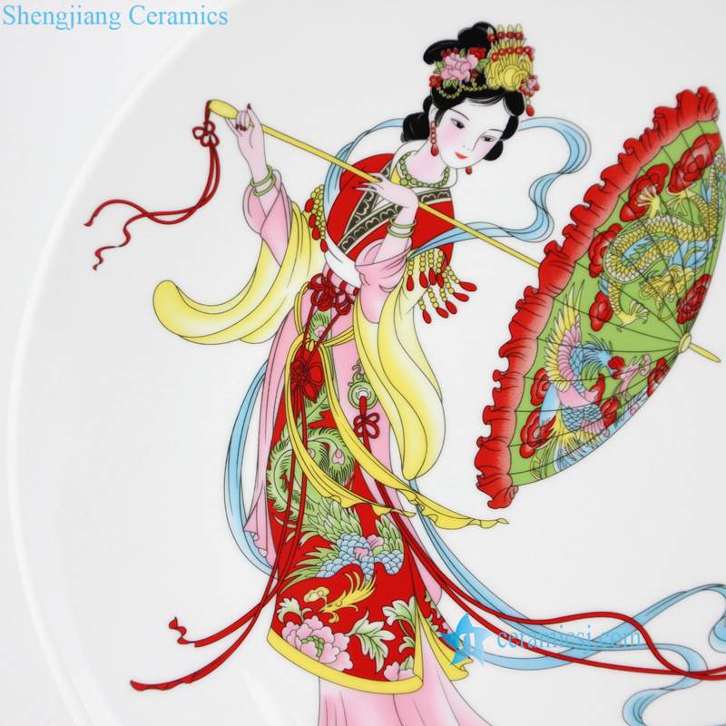 pukoo-002-B/C/D/F   China style exhibition porcelain plate for home decoration