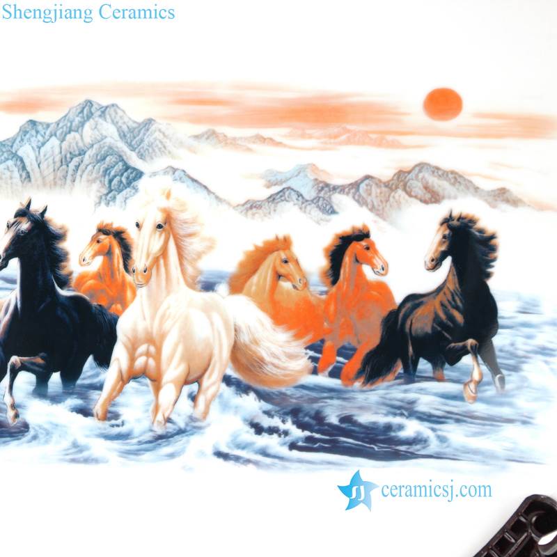 pukoo-002-B/C/D/F   China style exhibition porcelain plate for home decoration