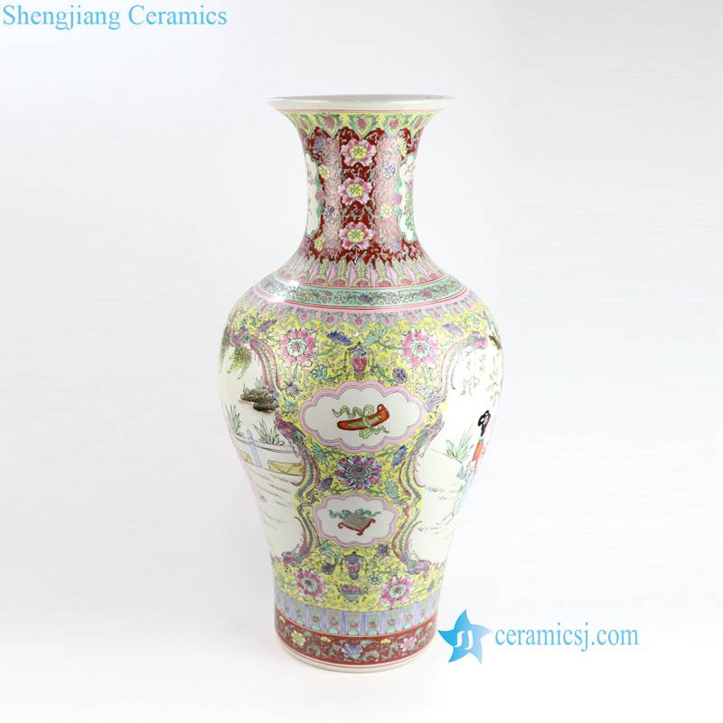 lady porcelain vase