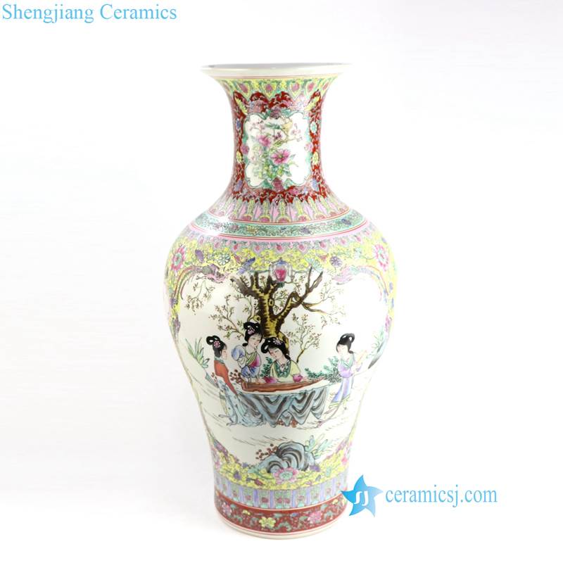 lady porcelain vase