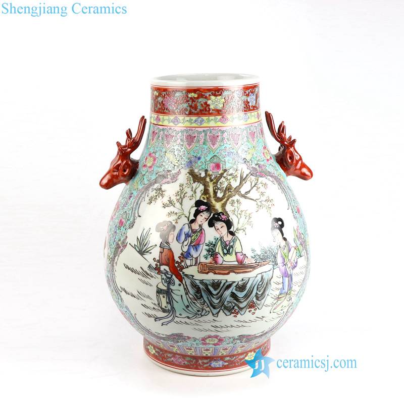 a dream in red mansions lady pattern vase