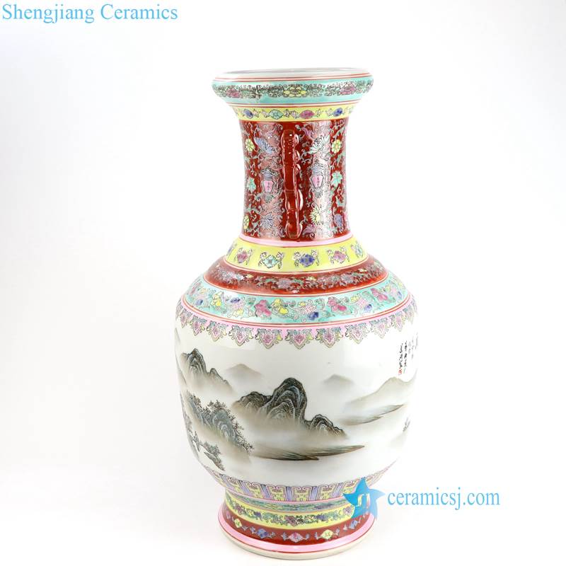 mountain ceramic vase