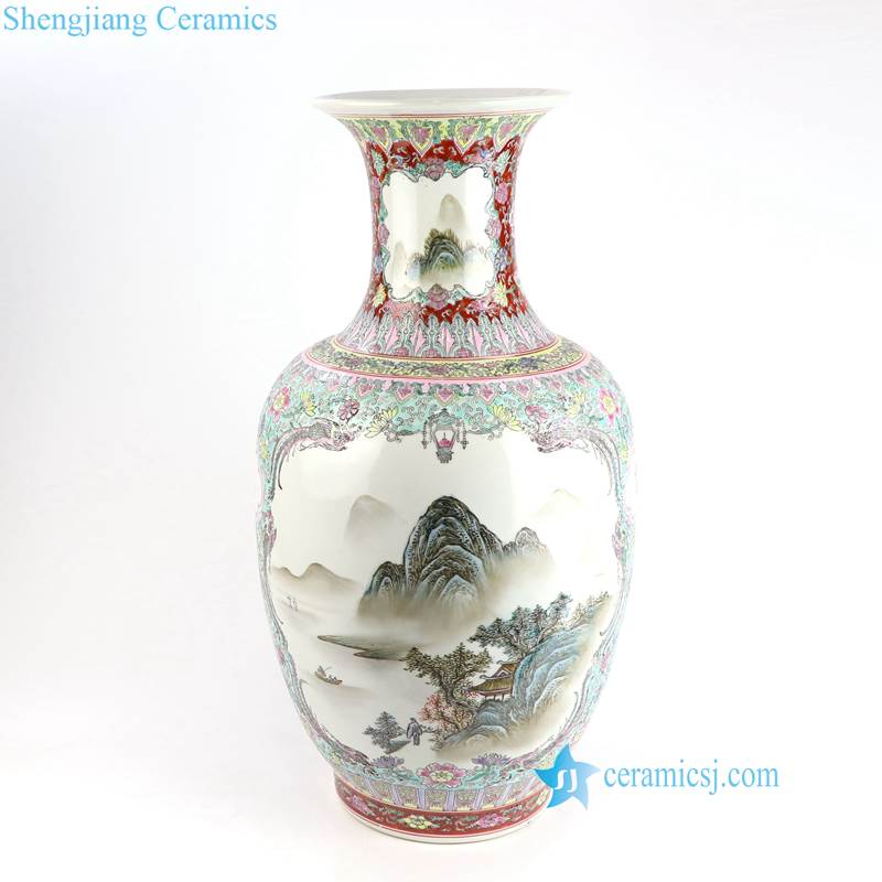 mountain porcelain vase