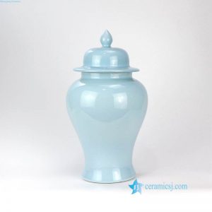 RZNS02 Jingdezhen China cerulean porcelain jar