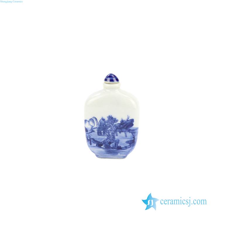 blue and white snuff bottle