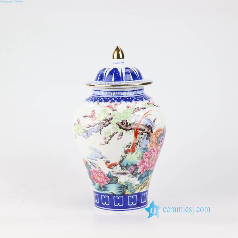 bird floral China vase porcelain