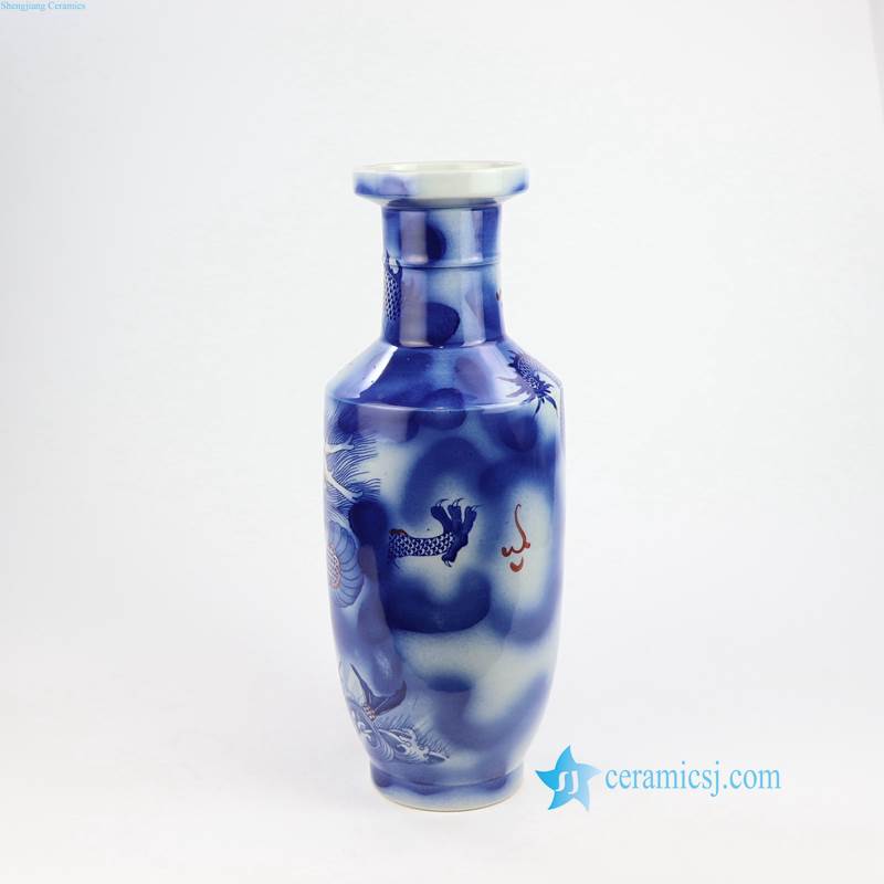 hand paint dragon ceramic vase