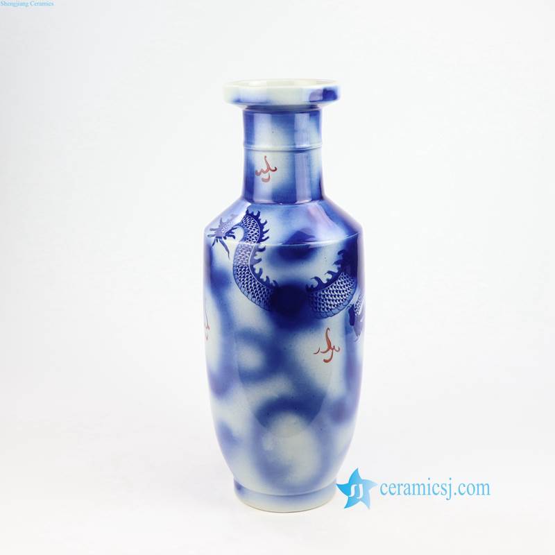 hand paint dragon ceramic vase
