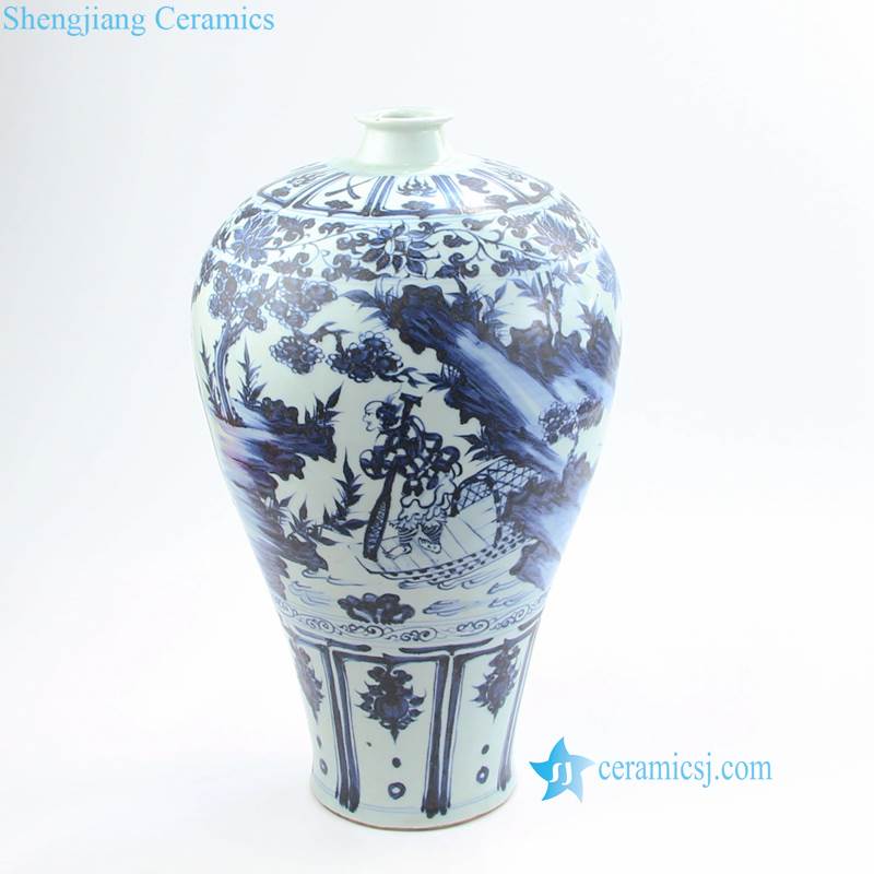 xiaohe chasing hanxin under moonlight porcelian vase