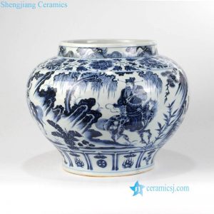 RZNo02 Guiguzi down the mountain reproduction Yuan dynasty porcelain vase