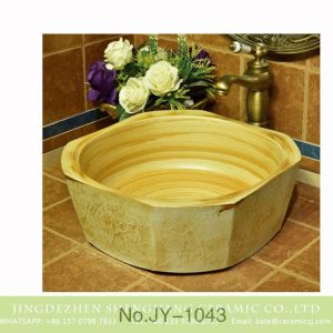 SJJY-1043-12 Kitchen mud clay style raw ceramic basin