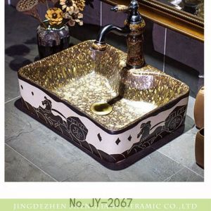 SJJY-1067-9 The hand carved warring states period the carriage pattern luxury hotel porcelain sink
