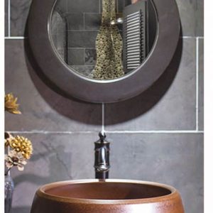 SJJY-2015-4 Toilet wash hand usage round brown ceramic basin