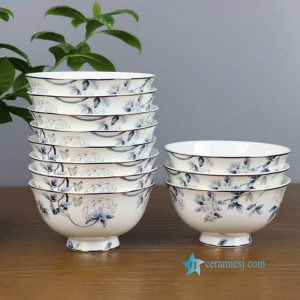 ZPK91-C Floral pattern ceramic rice bowl from China