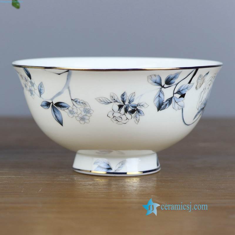 ZPK91-C Floral pattern ceramic rice bowl from China