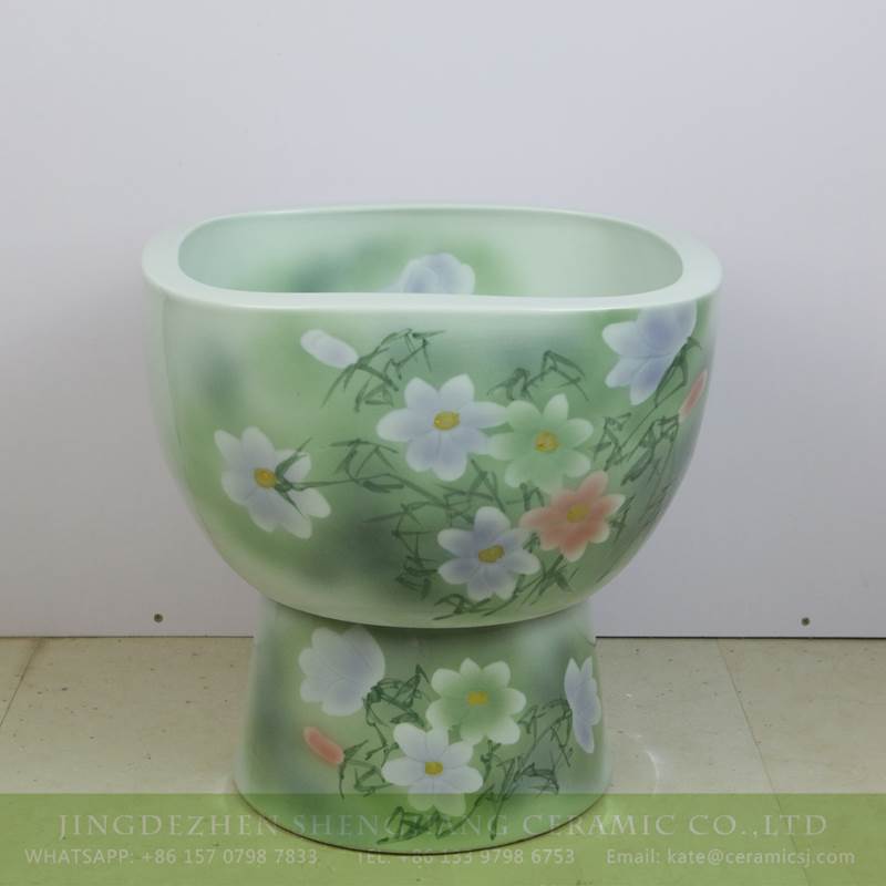 green atmosphere camellia square sink