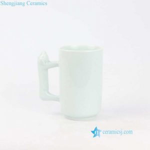 RZOC01 Pig handle design celadon porcelain cup