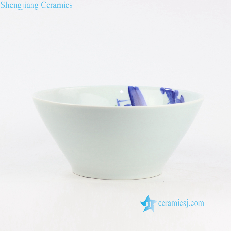 green and blue ceramic bowl
