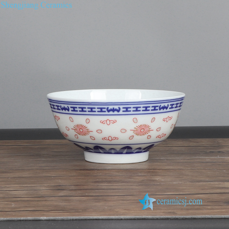 red rice pattern ceramic bowl