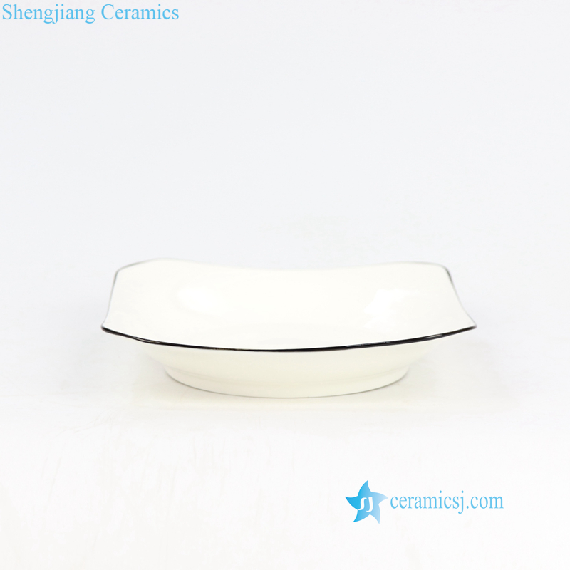 golden rim white ceramic dinner ware