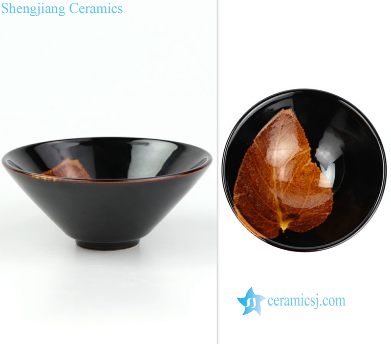 Jizhou kiln ceramic tea leaf cup