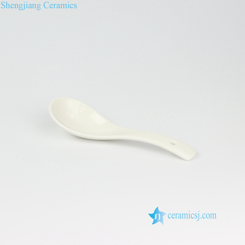 pure white ceramic spoon