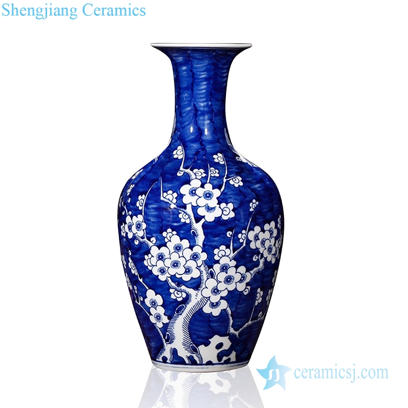china ancient style plum blossom pattern ceramic vase in Jingdezhen