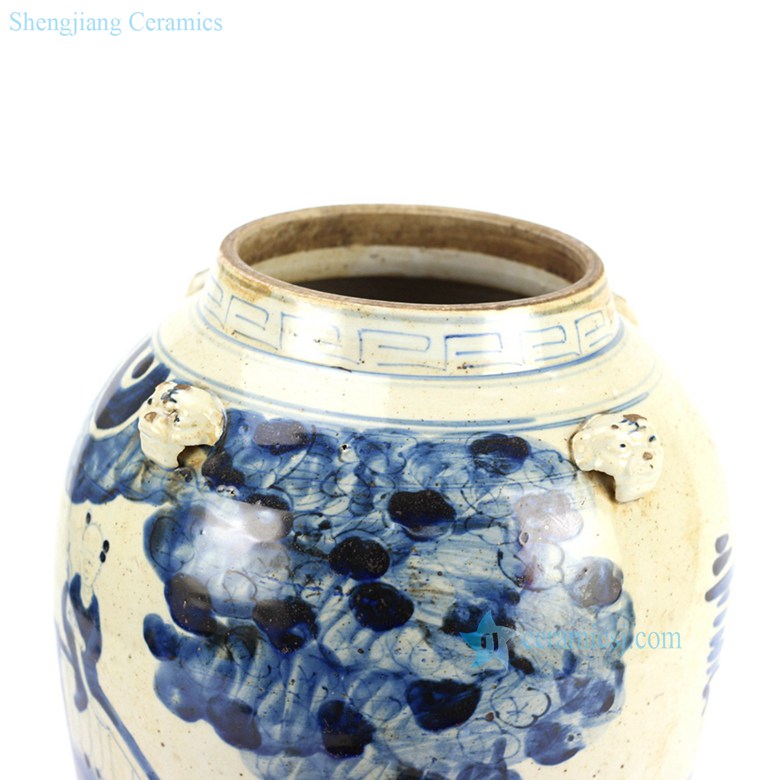 kylin bring kids to family porcelain jar