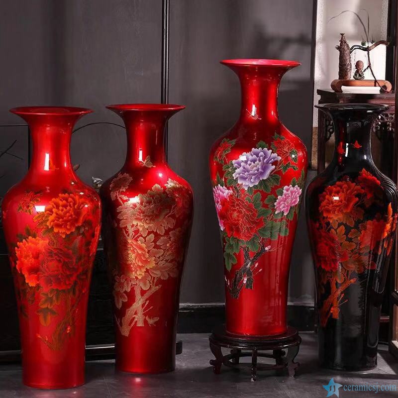 crystal glaze ceramic big vase