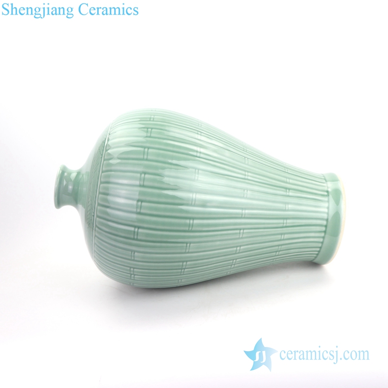 ceramic green vase