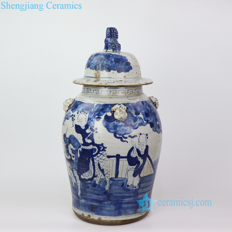 immortal pattern handmade ceramic jar