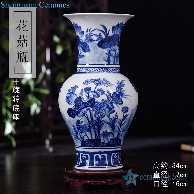wide open top ceramic vase