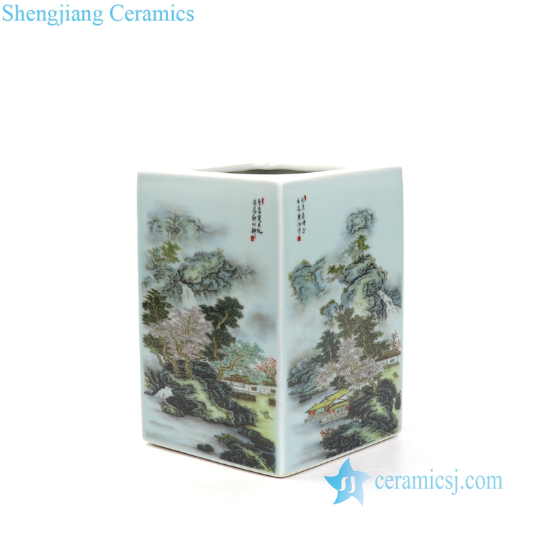 landscape porcelain vase