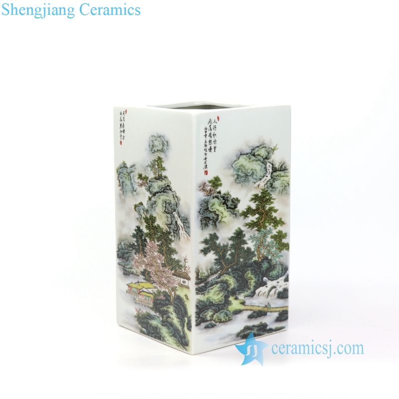 landscape porcelain vase