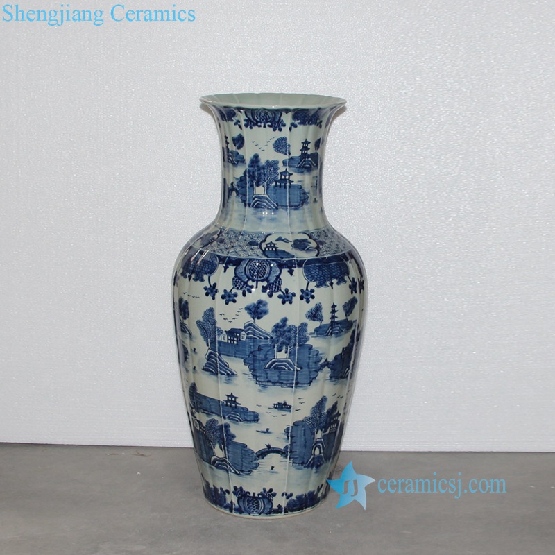 China pagoda lake porcelain vase