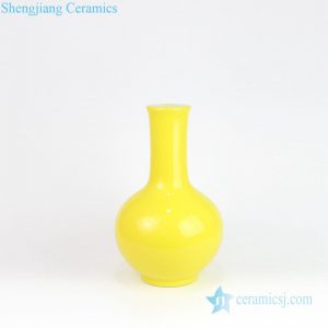 DS-RZMS02 Bright yellow narrow neck ceramic lamp