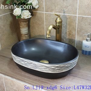LJ19-xdg6 European simple style pure hand made ceramic wash basin