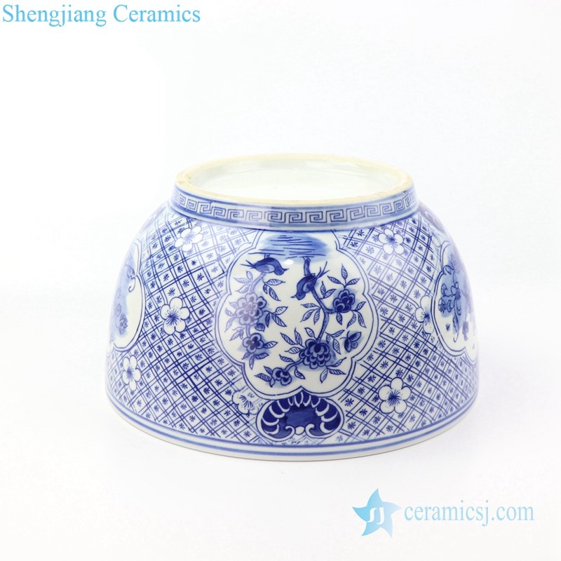 floral design ceramic fish bowl