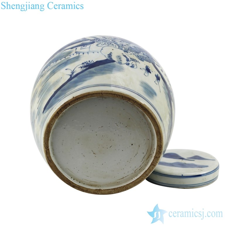 delicate ceramic tea jar with round lid