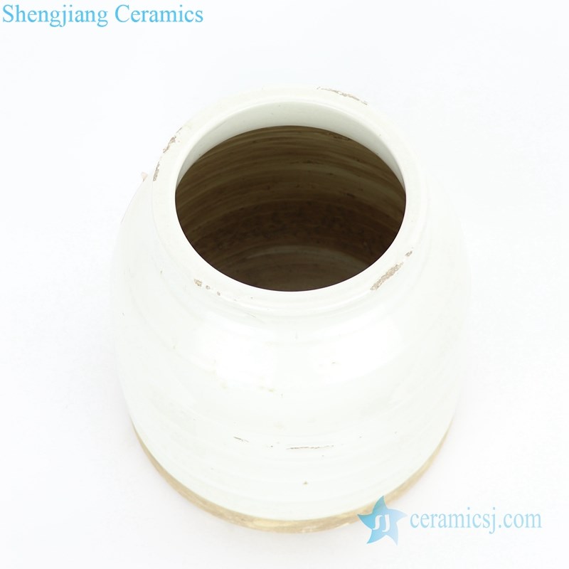 monochrome ceramic jar
