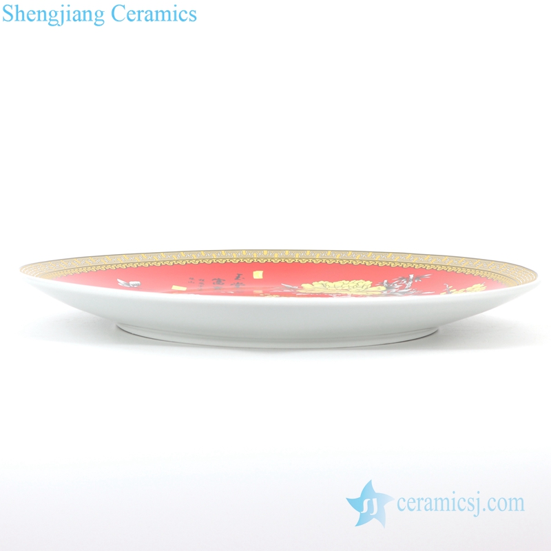 polychrome ceramic decorative plate