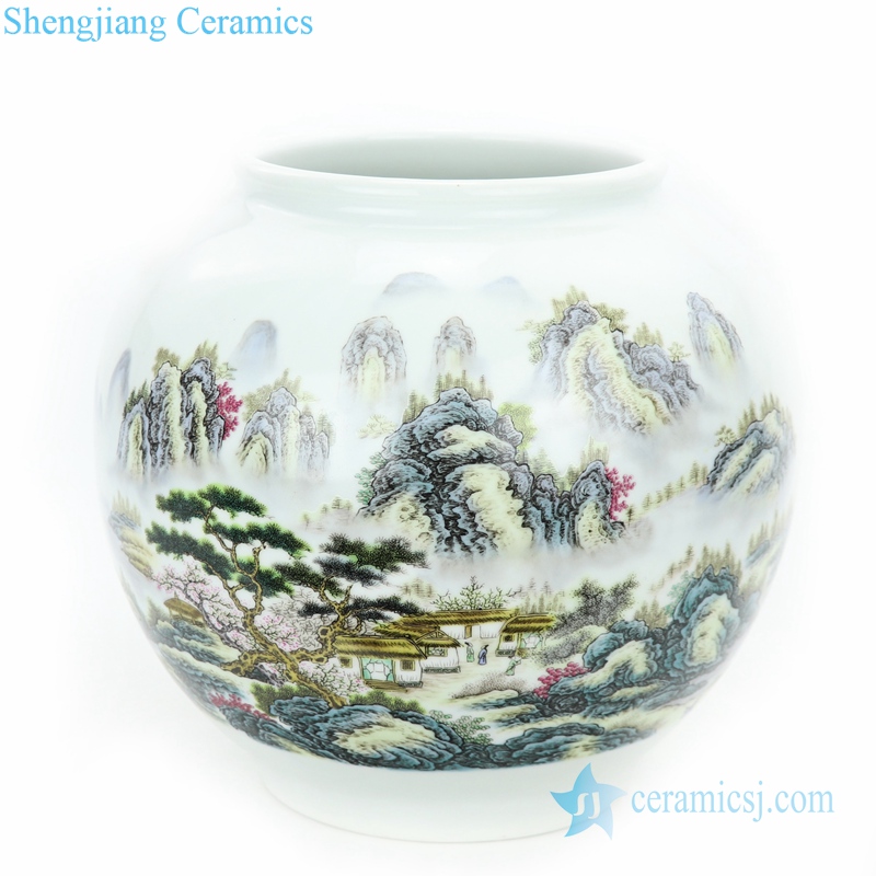 round and fat body ceramic vase