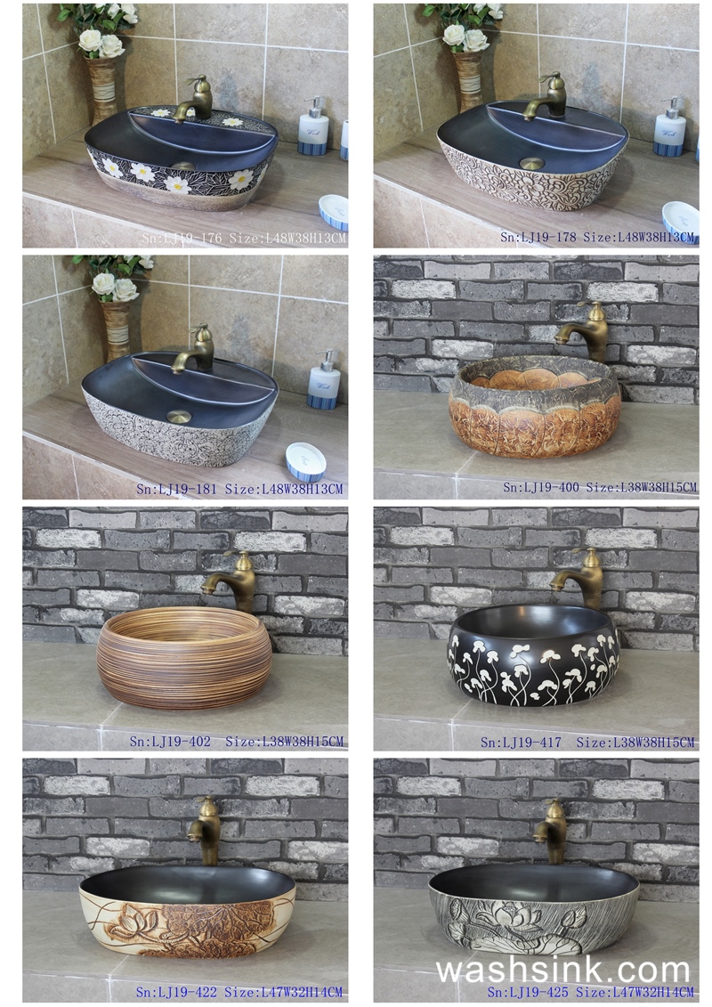 precious ceramic wash basin