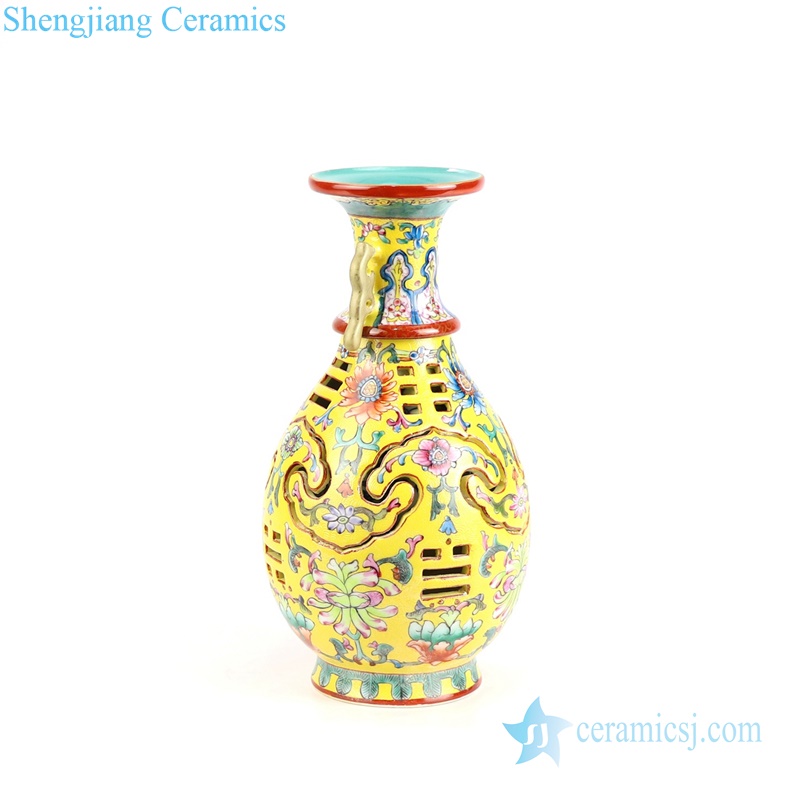 carved Qing Dynasty reproduction vase