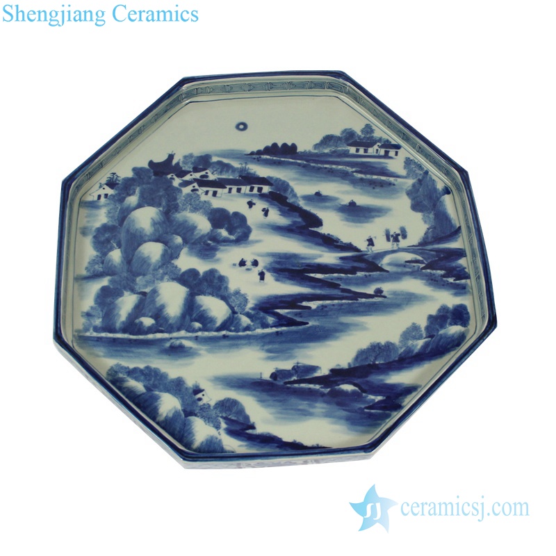 Chinese farmer life ceramic plate
