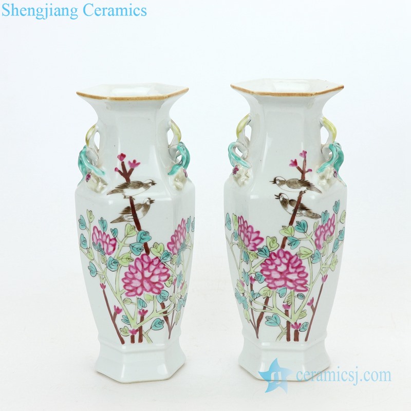 multicolor ceramic vase