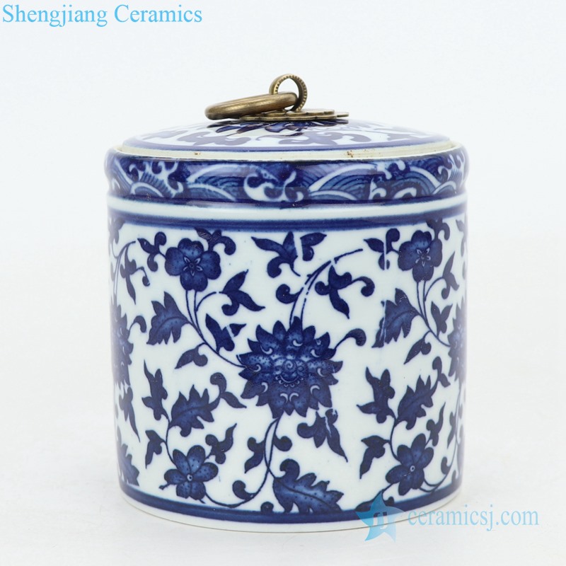RZNV05 Jingdezhen high temperature fired ceramic tea jar Jingdezhen