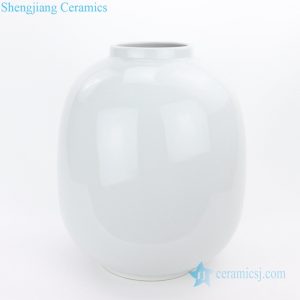 RZMS18 Chinese date shape ceramic pure white vase